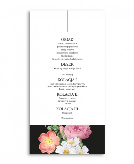 Prostokątna karta dań...