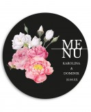 Okrągłe menu weselne z...