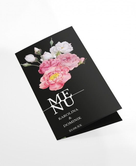 Składane menu weselne z...