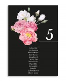 Mała karta z planem stołu z...