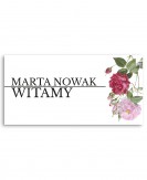 Biała winietka weselna dla...