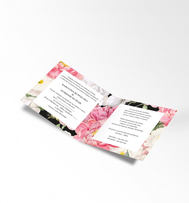 Składane zaproszenie ślubne...