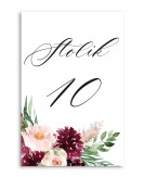 Numer stolika z malowanymi...