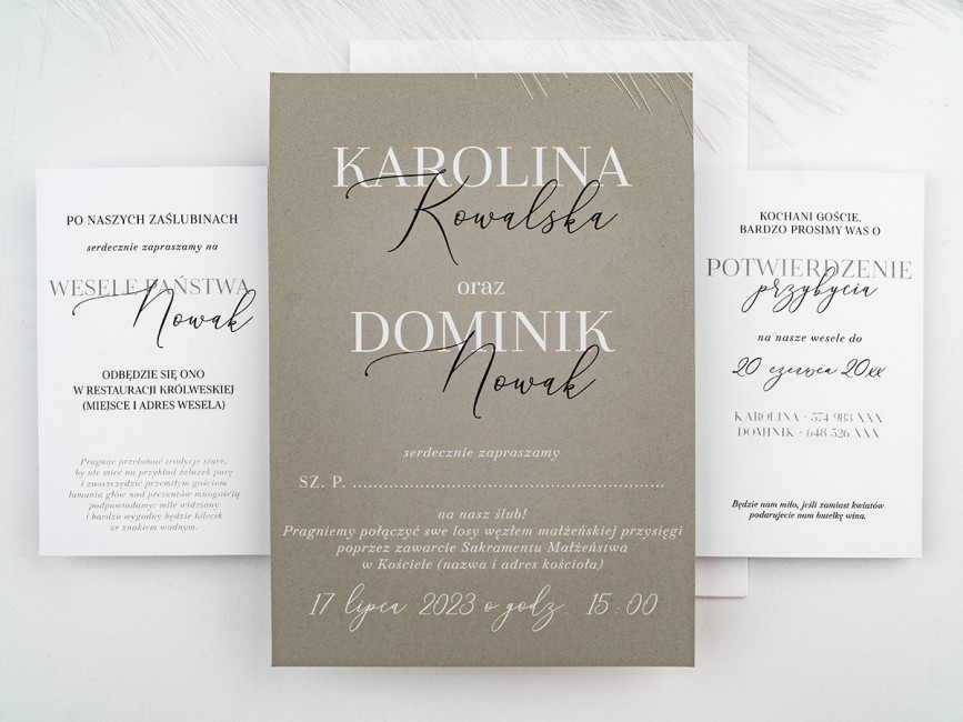 Nowoczesne zaproszenie w...