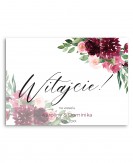 Tablica powitalna dla gości...