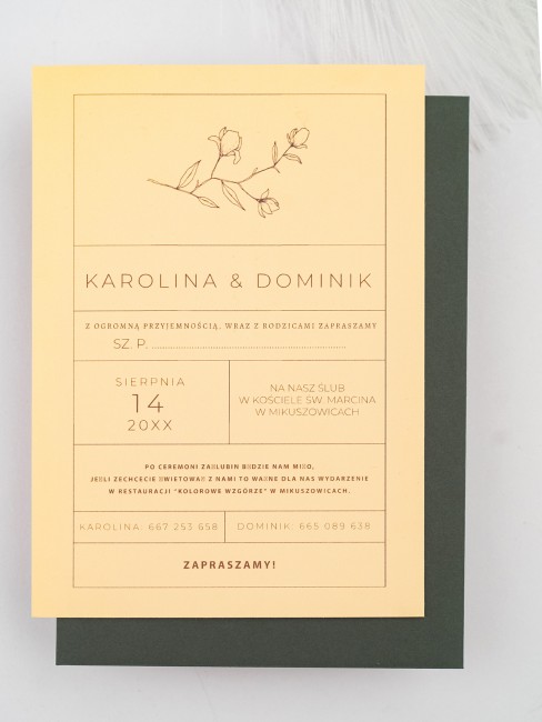 Zaproszenie ślubne proste...