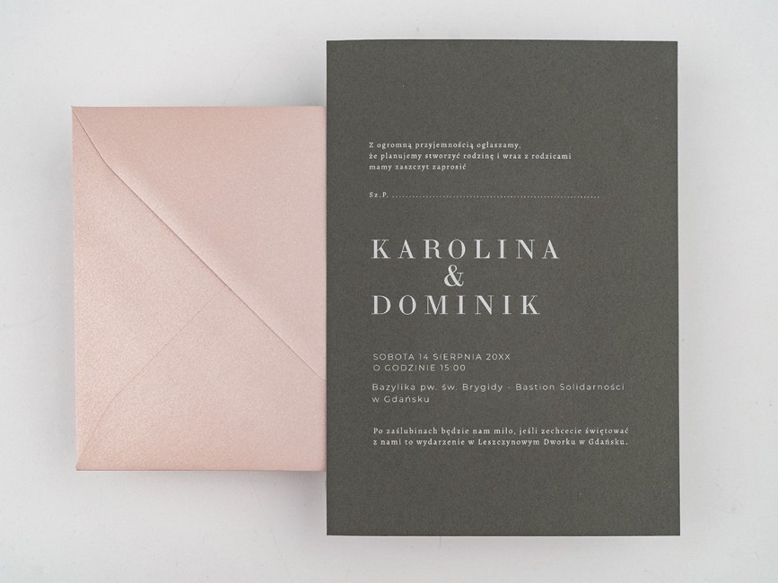 Zaproszenie ślubne proste...