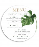 Menu okrągłe złocone z...