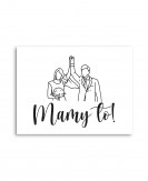 Biała naklejka ślubna na...