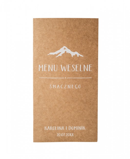 Menu na stół weselny...