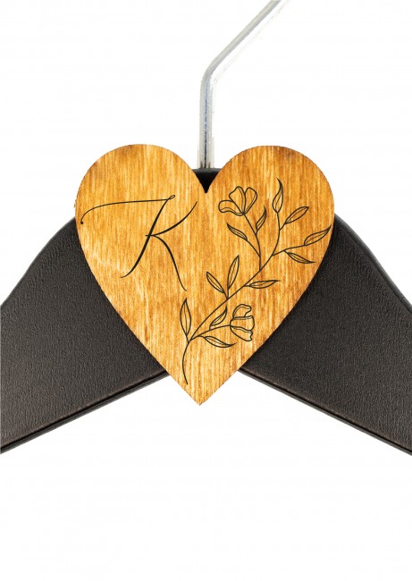 Czarny wieszak drewniany na...