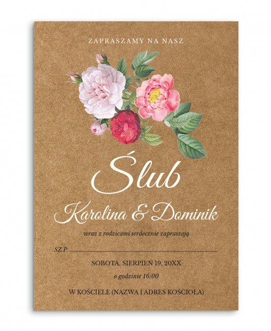 Zaproszenie ślubne na...