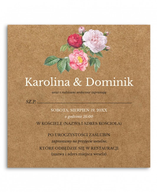 Zaproszenie ślubne na...