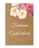 Karta z opisem stolika lub...