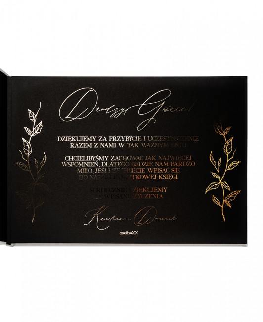 Księga gości z białą...