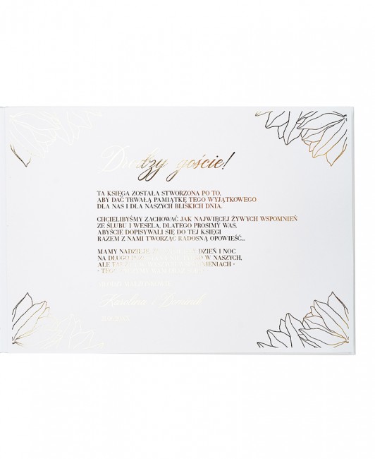 Księga gości z białą...