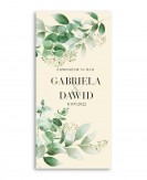 Zaproszenie ślubne z liśćmi...