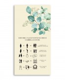 Menu weselne z liśćmi...