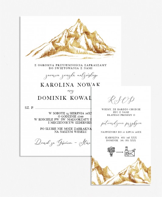 "Zaproszenie Ślubne Górska...