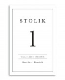 Elegancki numer stolika z...