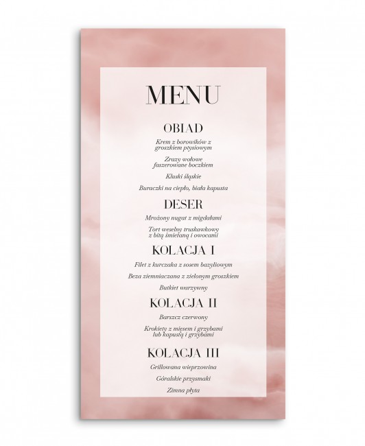Menu weselne z kalką i...