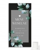 Czarne menu weselne...