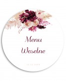 Menu okrągłe w stylu boho