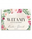 Tablica powitalna dla gości...