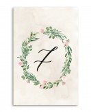 Numer stolika beżowy z różami