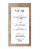 Prostokątne menu weselne w...