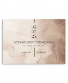 Tablica powitalna dla gości...