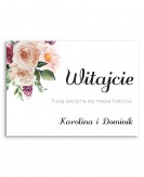 Tablica powitalna dla gości...