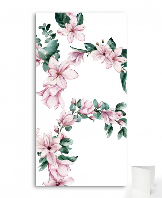 Menu weselne z różową...