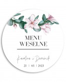 Menu weselne okrągłe z...