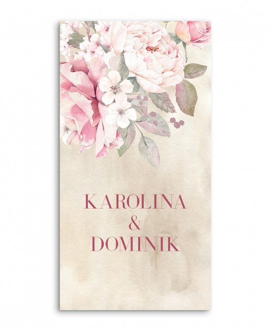 Menu weselne z listą dań -...